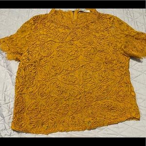 Mustard Zara top